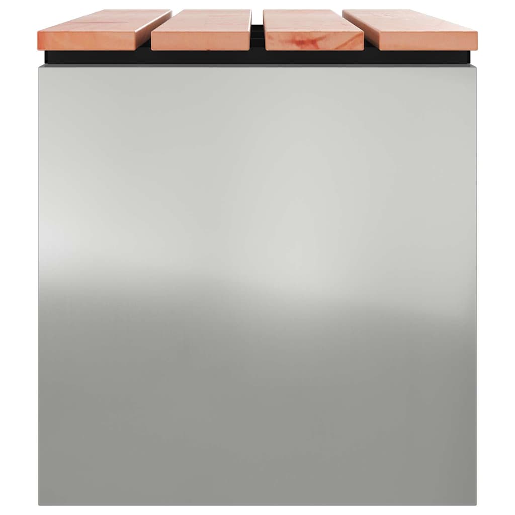 Garden Bench Silver 80 x 40 x43 cm Galvanised steel
