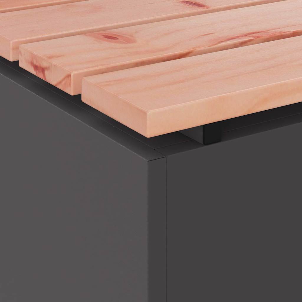 Garden Bench Black 40 x 40 x 43 cm Steel