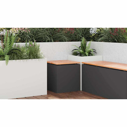 Garden Bench Black 40 x 40 x 43 cm Steel