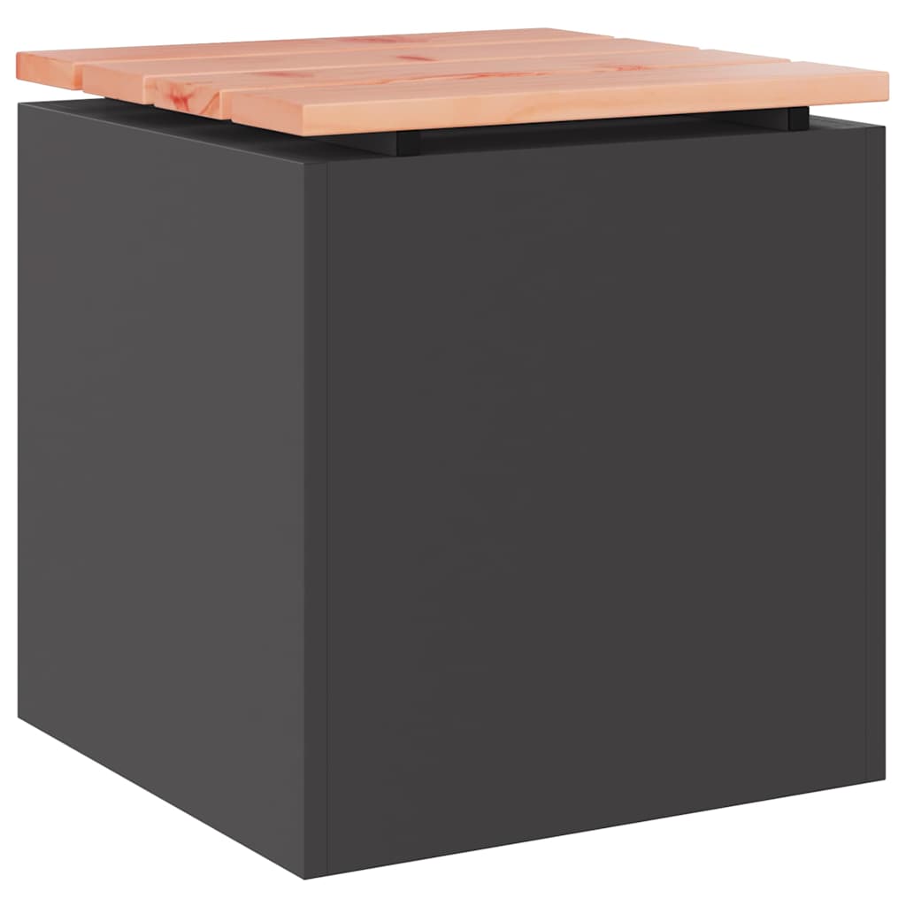 Garden Bench Black 40 x 40 x 43 cm Steel