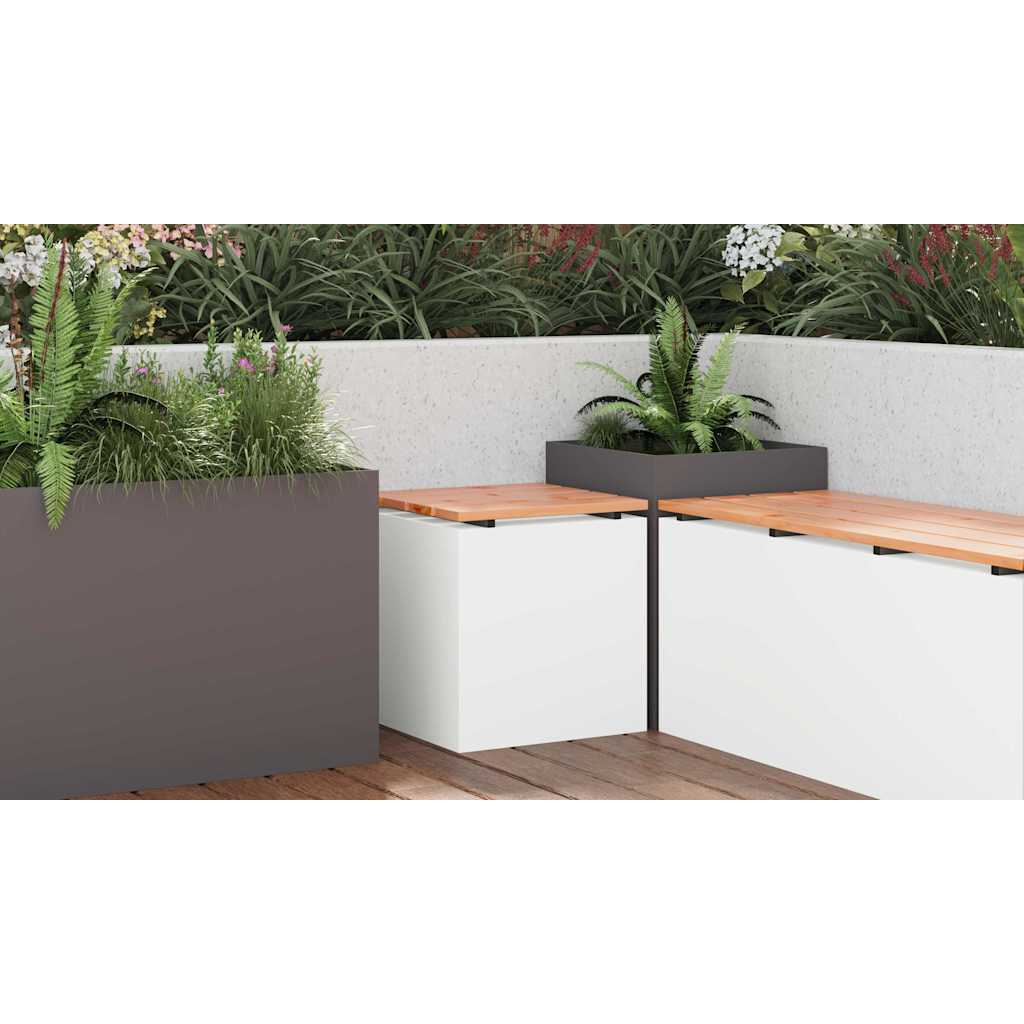 Garden Bench White 40 x 40 x 43 cm Steel