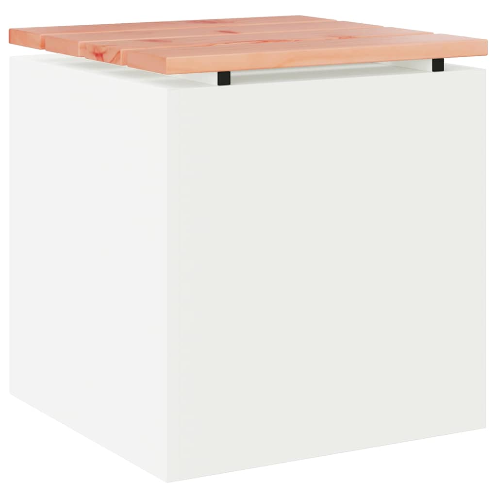 Garden Bench White 40 x 40 x 43 cm Steel