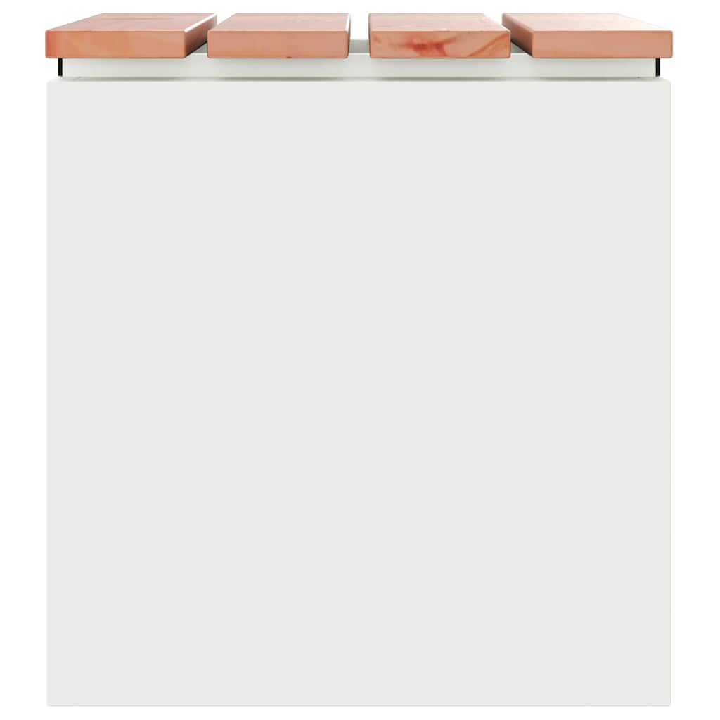 Garden Bench White 40 x 40 x 43 cm Steel