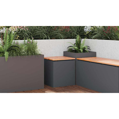 Garden Bench Anthracite 40 x 40 x 43 cm Steel