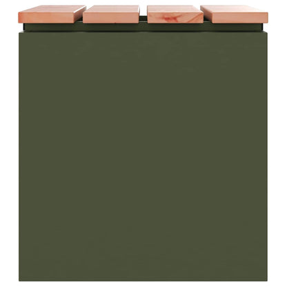 Garden Bench Olive green 40 x 40 x 43 cm Steel