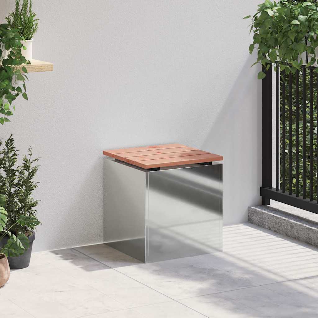 Garden Bench Silver 40 x 40 x 43 cm Galvanised steel