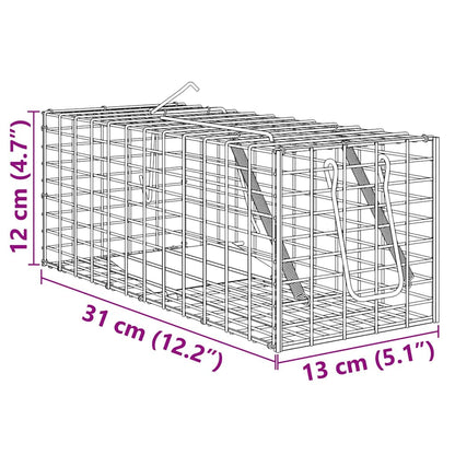 Animal Trap Green 31 x 13 x 12cm Steel