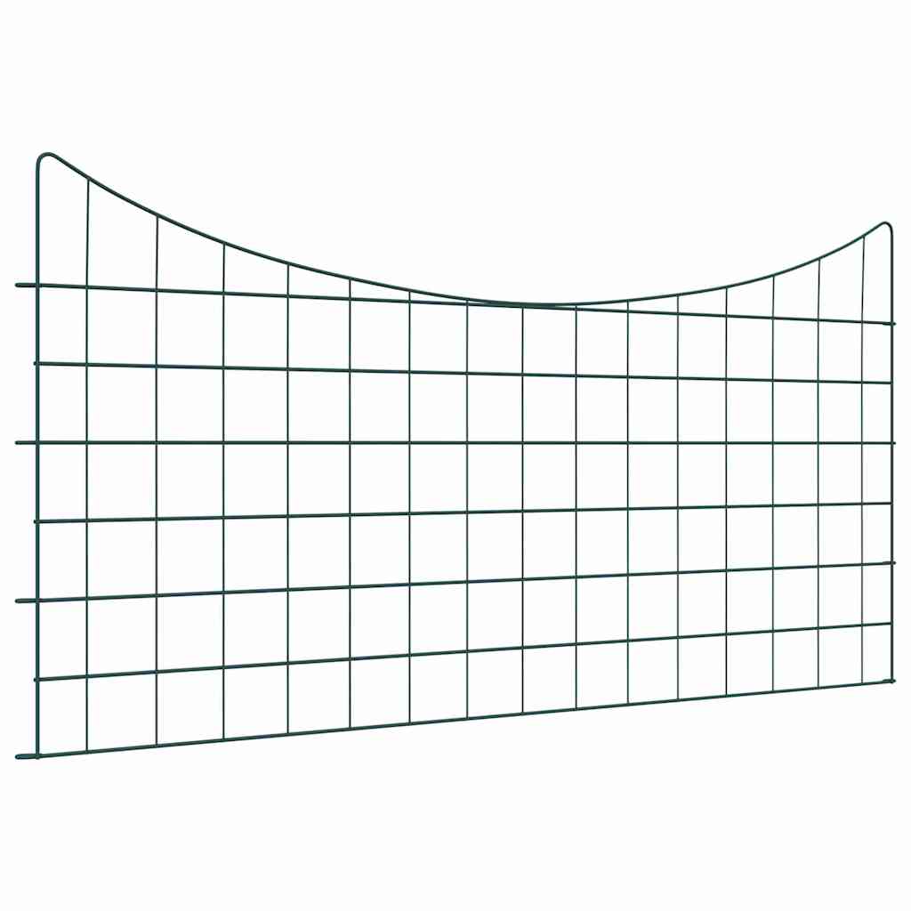 Pond Fence Set 5 pcs Green 100 x 50 cm Steel