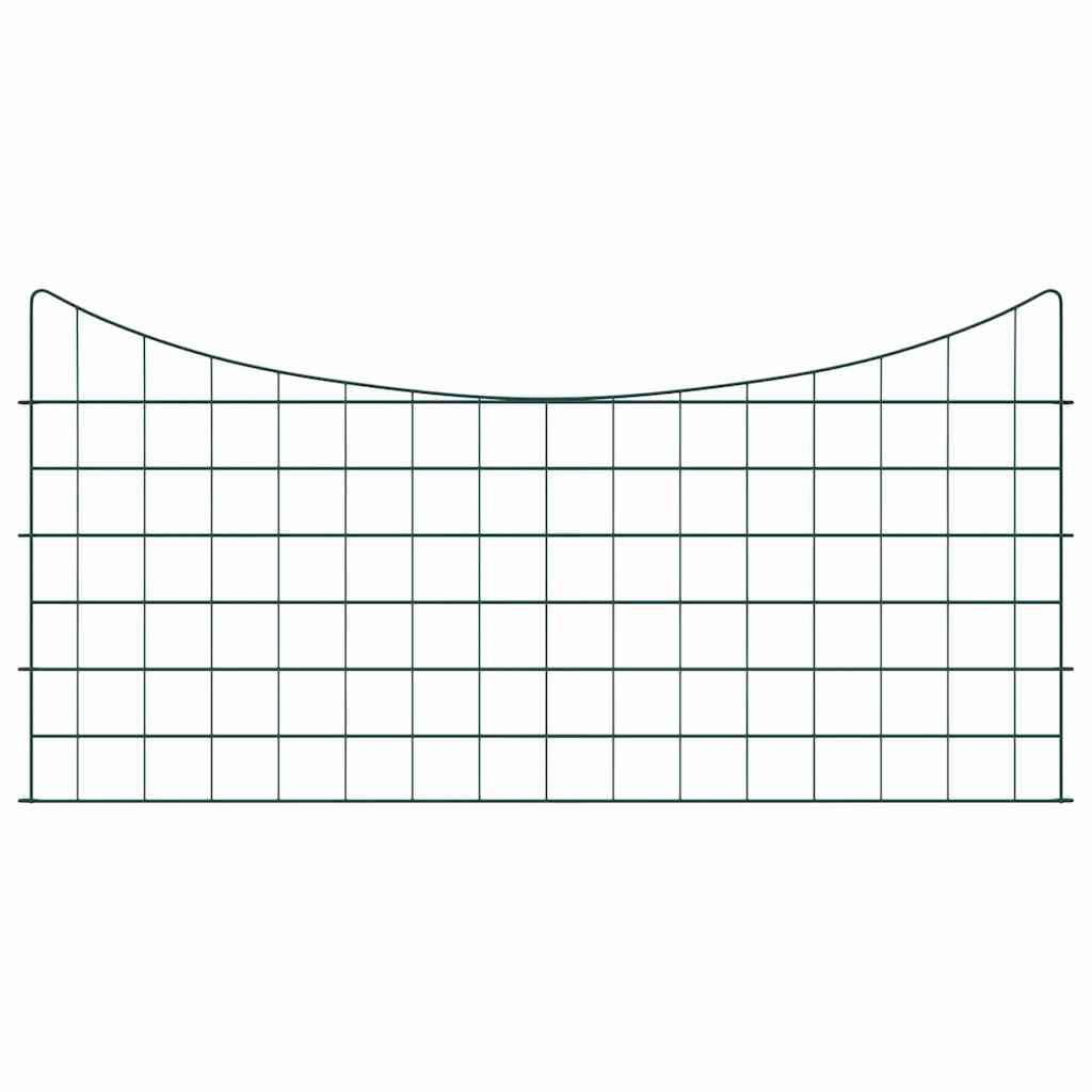 Pond Fence Set 5 pcs Green 100 x 50 cm Steel