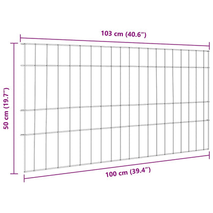 Pond Fence Set 5 pcs Green 100 x 50 cm Steel