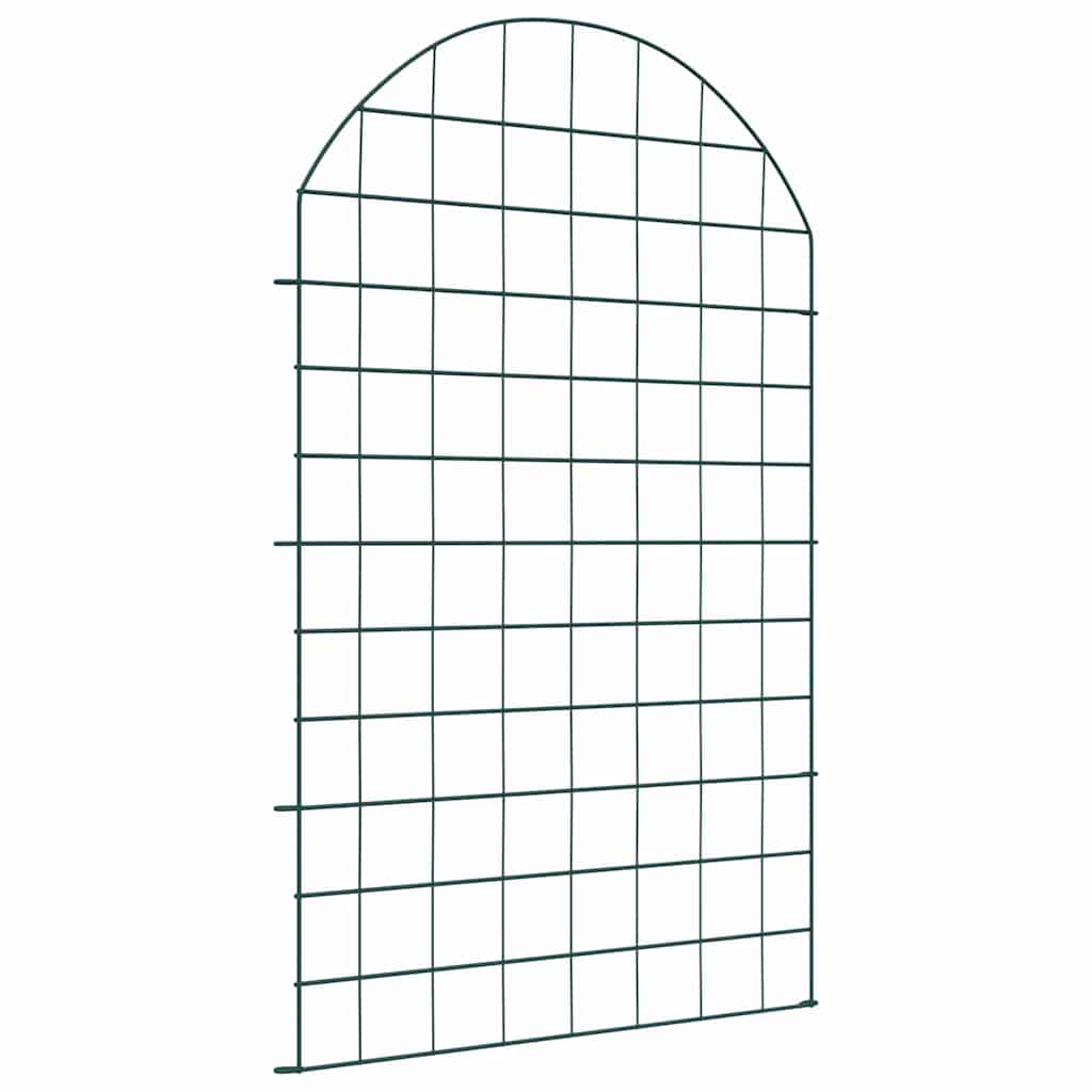 Pond Fence Set 8 pcs Green 50 x 80 cm Steel