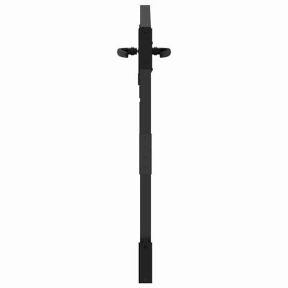 Garden Gate with Lock Black 85 x 100 cm Powder-coated steel