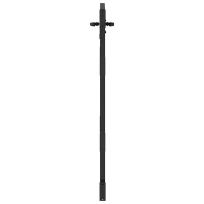 Garden Gate with Lock Black 85 x 150 cm Powder-coated steel