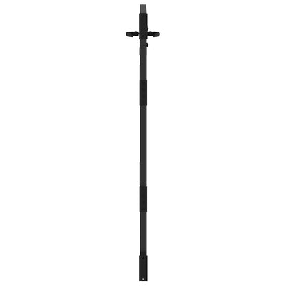 Garden Gate with Lock Black 85 x 150 cm Powder-coated steel