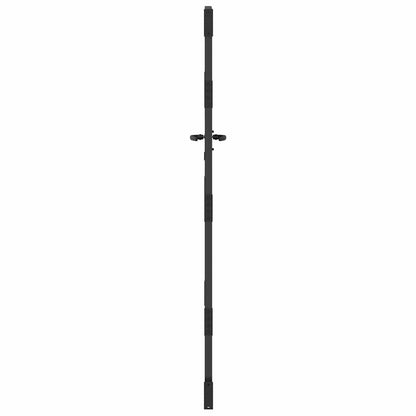 Garden Gate with Lock Black 85 x 200 cm Powder-coated steel