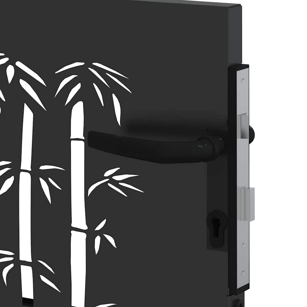 Garden Gate 85 x 100 cm Powder-coated steel Black Lockable