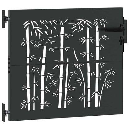 Garden Gate 85 x 100 cm Powder-coated steel Black Lockable