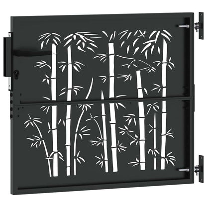 Garden Gate 85 x 100 cm Powder-coated steel Black Lockable