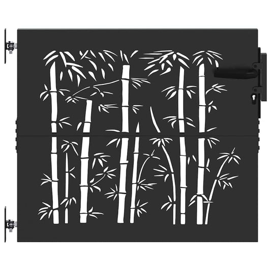 Garden Gate 85 x 100 cm Powder-coated steel Black Lockable