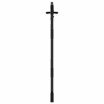Garden Gate with Lock Black 85 x 125 cm Powder-coated steel