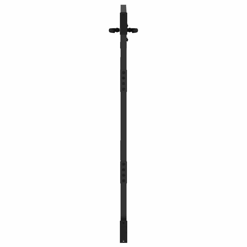 Garden Gate with Lock Black 85 x 150 cm Powder-coated steel