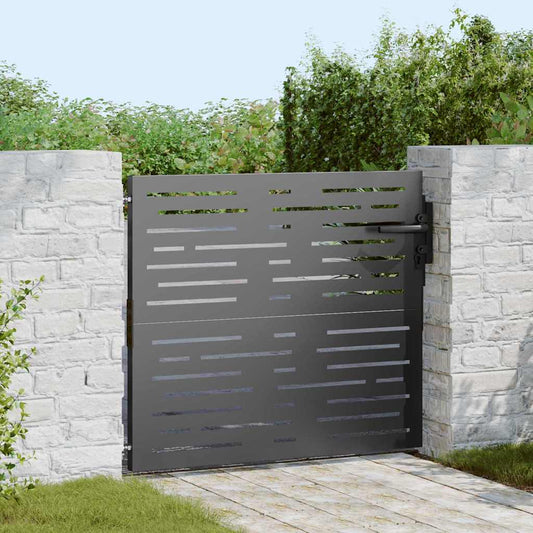 Garden Gate 85 x 100 cm Powder-coated steel Black Lockable