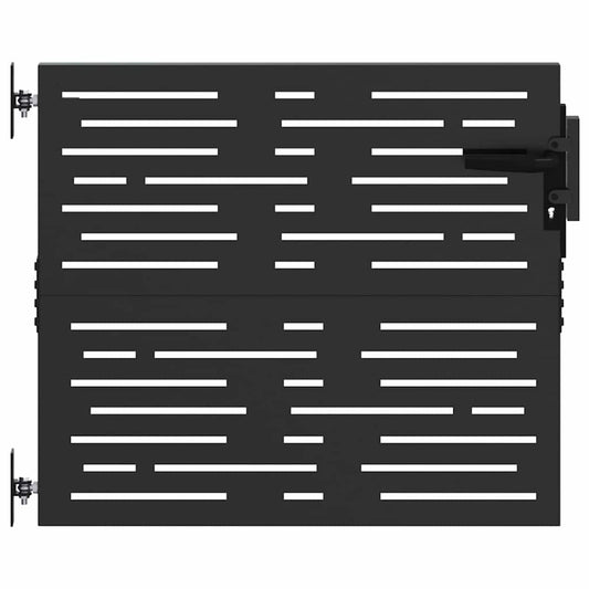 Garden Gate 85 x 100 cm Powder-coated steel Black Lockable