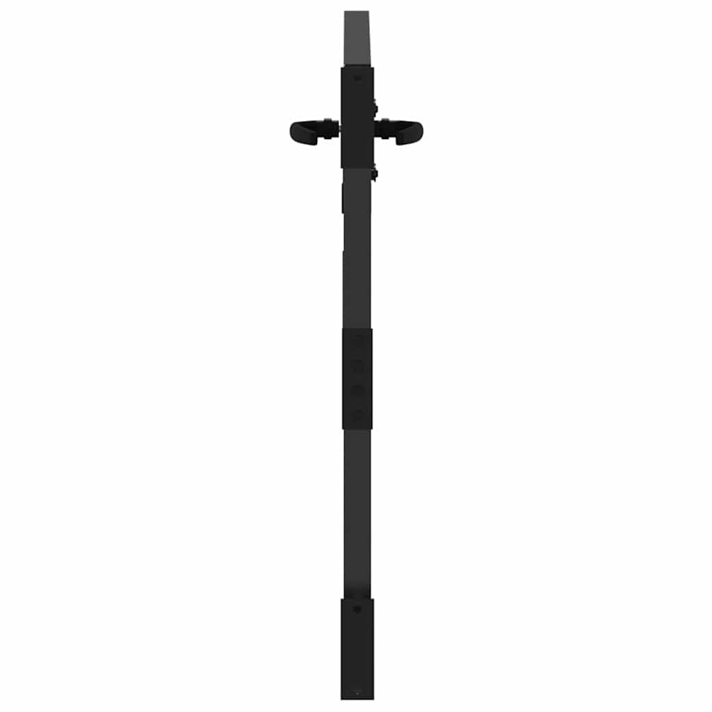 Garden Gate with Lock Black 85 x 100 cm Powder-coated steel