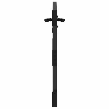 Garden Gate with Lock Black 85 x 100 cm Powder-coated steel