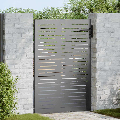 Garden Gate with Lock Black 85 x 125 cm Powder-coated steel