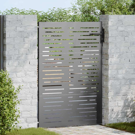 Garden Gate 85 x 125 cm Powder-coated steel Black Lockable