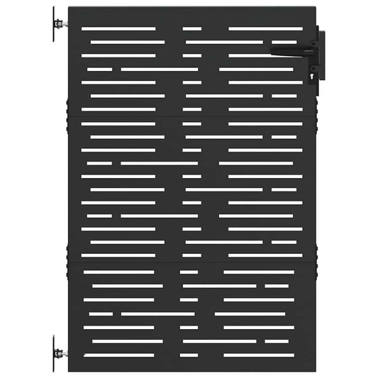 Garden Gate 85 x 125 cm Powder-coated steel Black Lockable