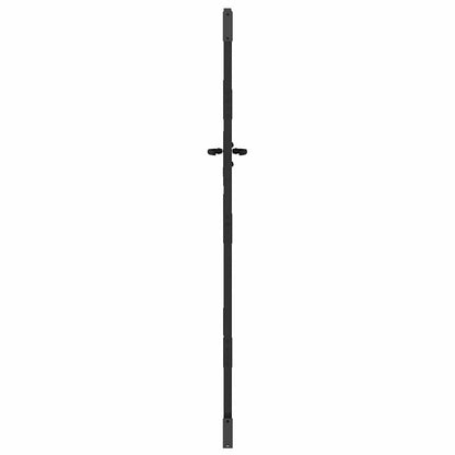 Garden Gate with Lock Black 85 x 200 cm Powder-coated steel