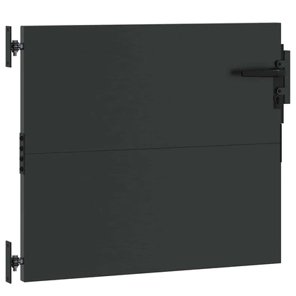 Garden Gate with Lock Black 85 x 100 cm Powder-coated steel