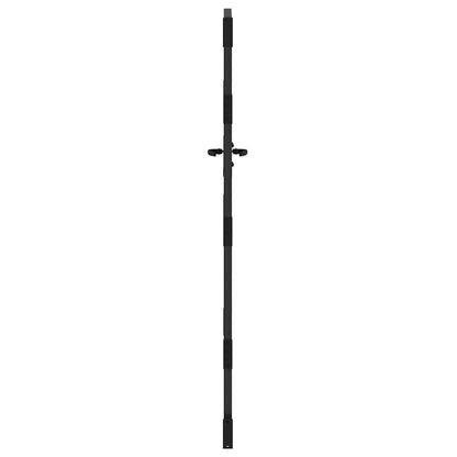 Garden Gate with Lock Black 85 x 125 cm Powder-coated steel