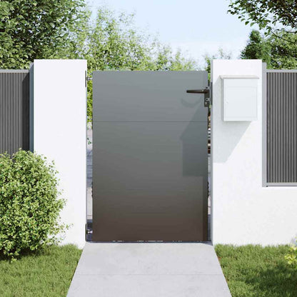 Garden Gate with Lock Black 85 x 150 cm Powder-coated steel