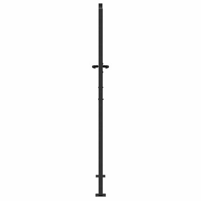 Garden Gate with Lock Black 110 x 205 cm Powder-coated steel