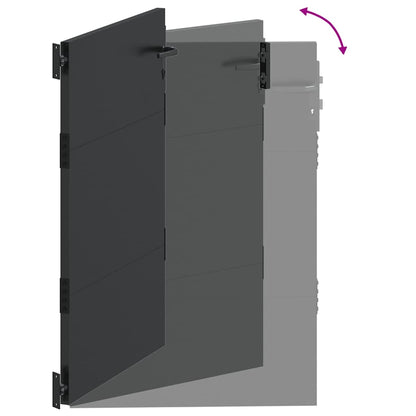 Garden Gate with Lock Black 105 x 130 cm Powder-Coated Steel