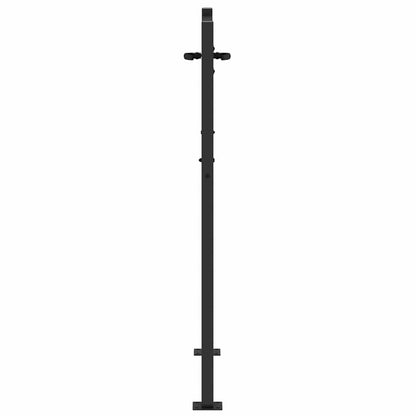 Garden Gate with Lock Black 105 x 130 cm Powder-Coated Steel