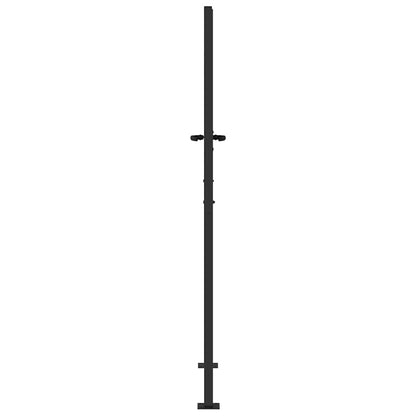 Garden Gate with Lock Black 105 x 205 cm Powder-Coated Steel