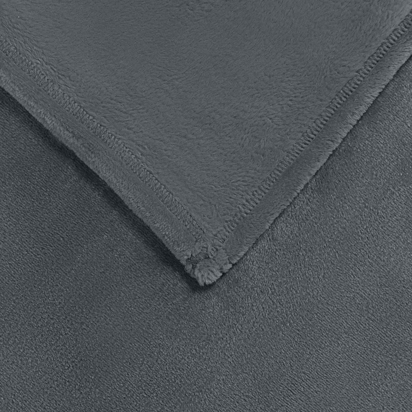 Throw Blanket Dark Grey 150 x 200 cm Fleece