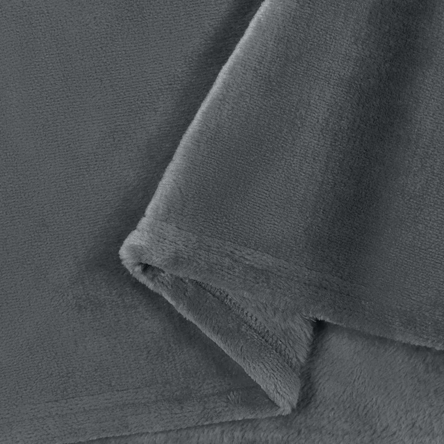 Throw Blanket Dark Grey 150 x 200 cm Fleece
