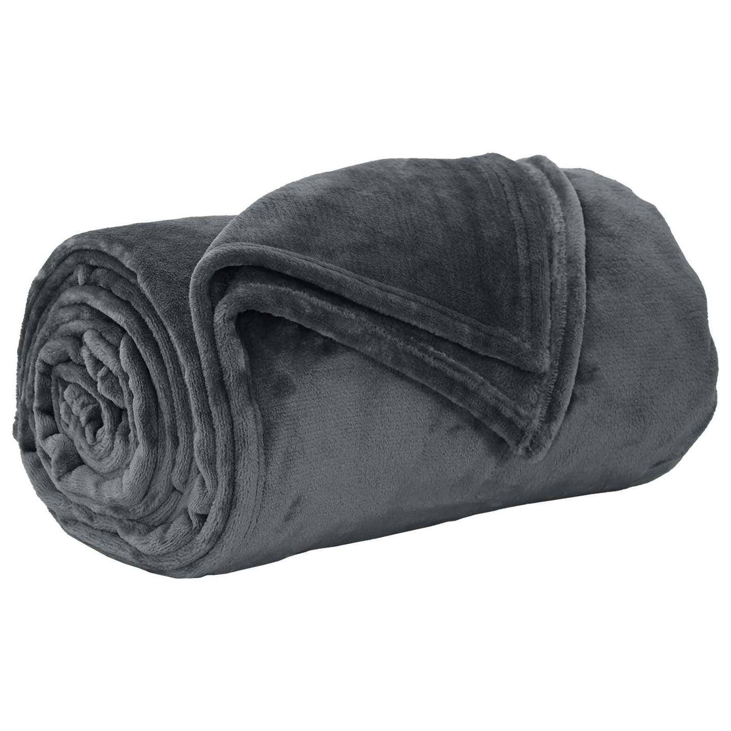 Throw Blanket Dark Grey 150 x 200 cm Fleece