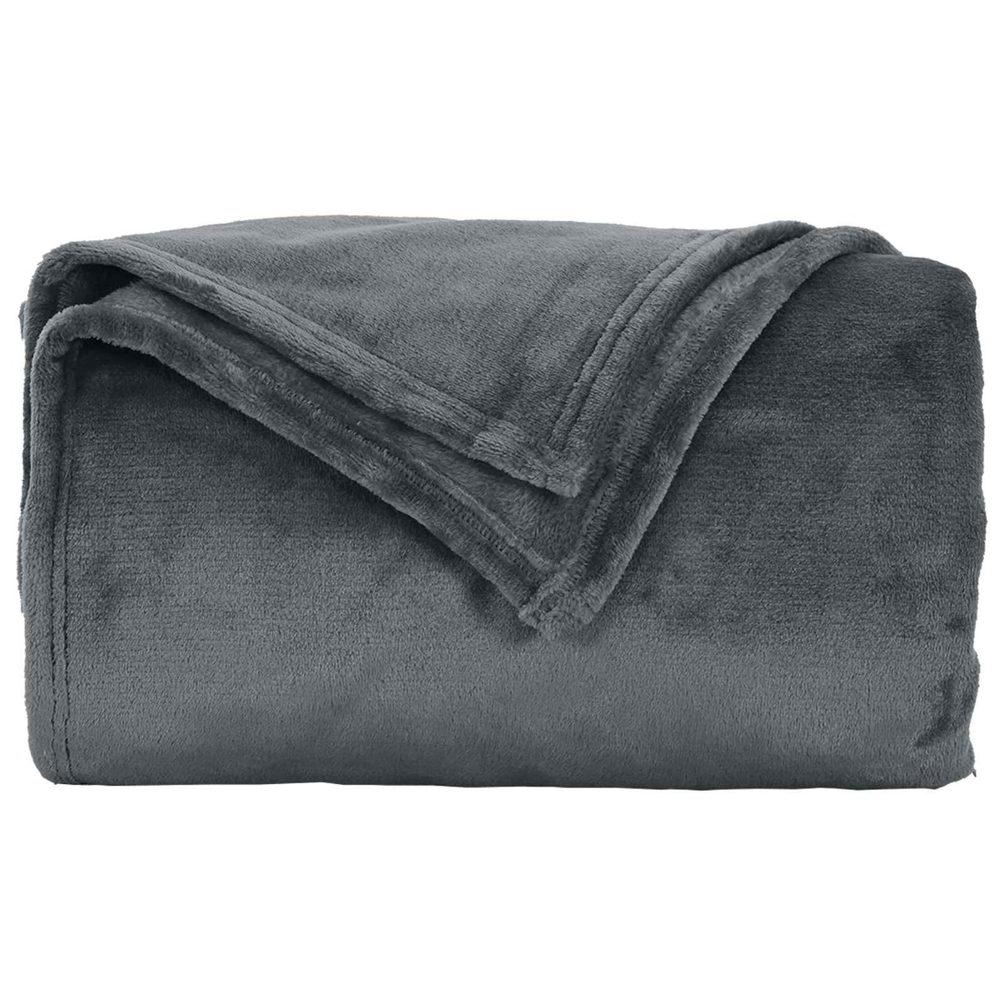 Throw Blanket Dark Grey 150 x 200 cm Fleece