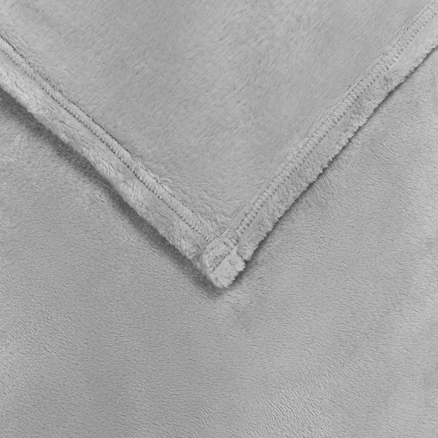 Throw Blanket Grey 130 x 150 cm Fleece