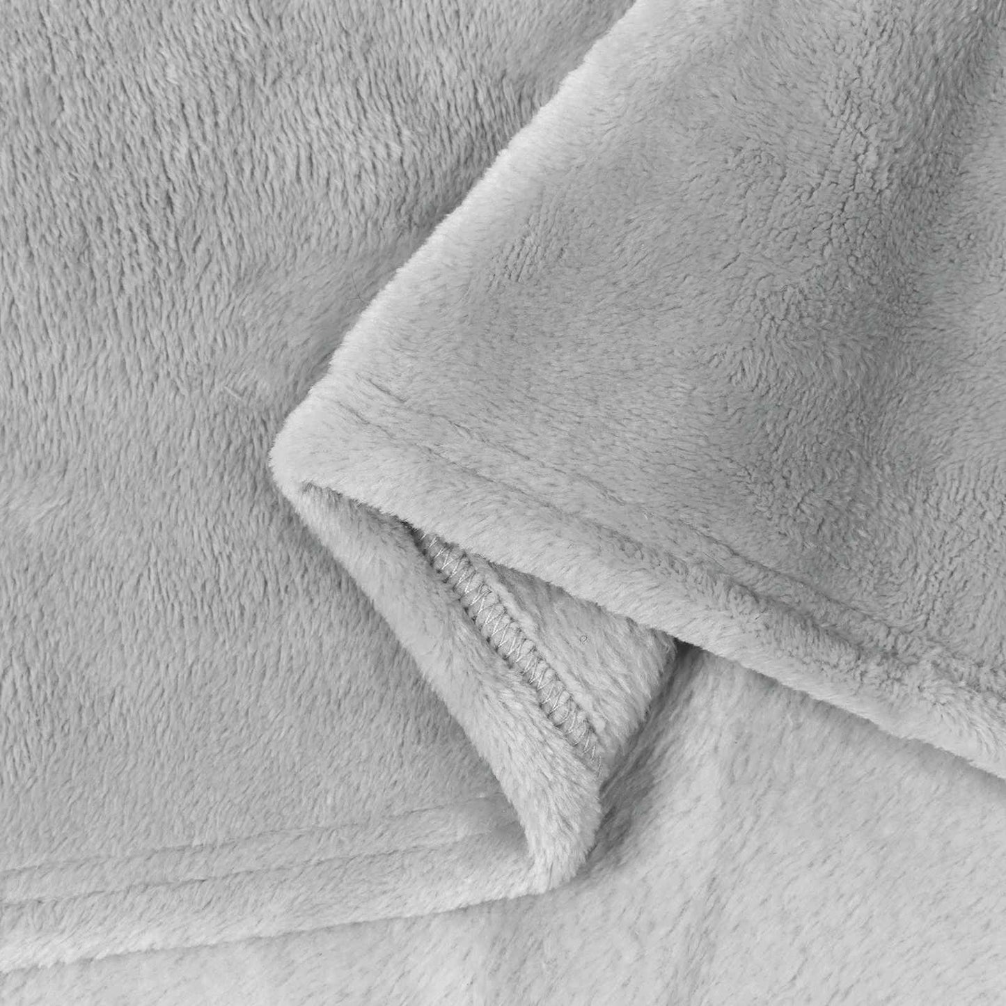 Throw Blanket Grey 130 x 150 cm Fleece