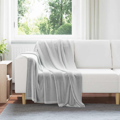 Throw Blanket Grey 130 x 150 cm Fleece