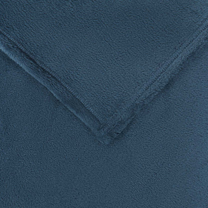 Throw Blanket Navy Blue 130 x 150 cm Fleece