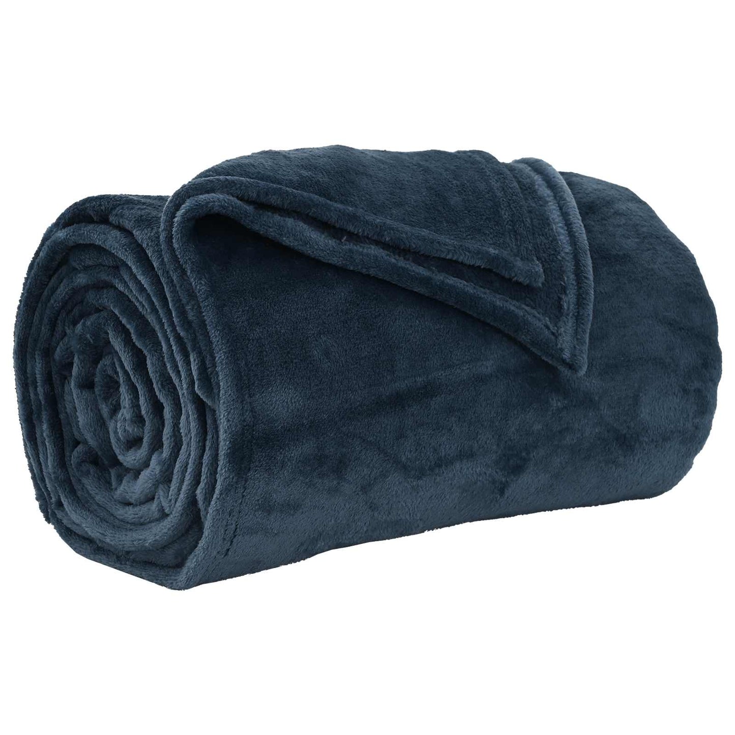 Throw Blanket Navy Blue 130 x 150 cm Fleece