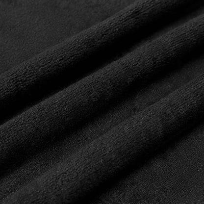 Throw Blanket Black 130 x 150 cm Fleece